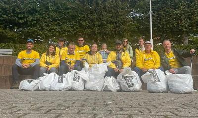 zwerfvuilactie centrum schoor